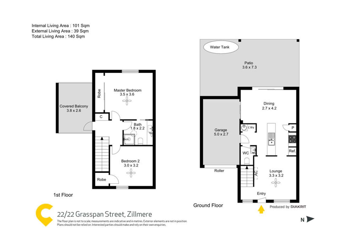 Floorplan of Homely unit listing, 22/22 Grasspan Street, Zillmere QLD 4034