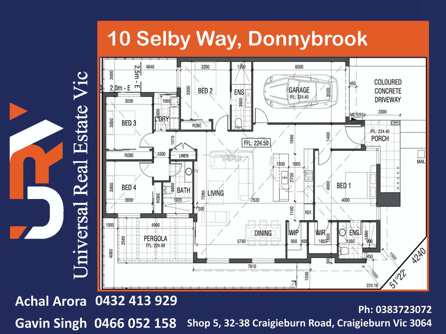 Floorplan of Homely house listing, 10 Selby Way, Donnybrook VIC 3064
