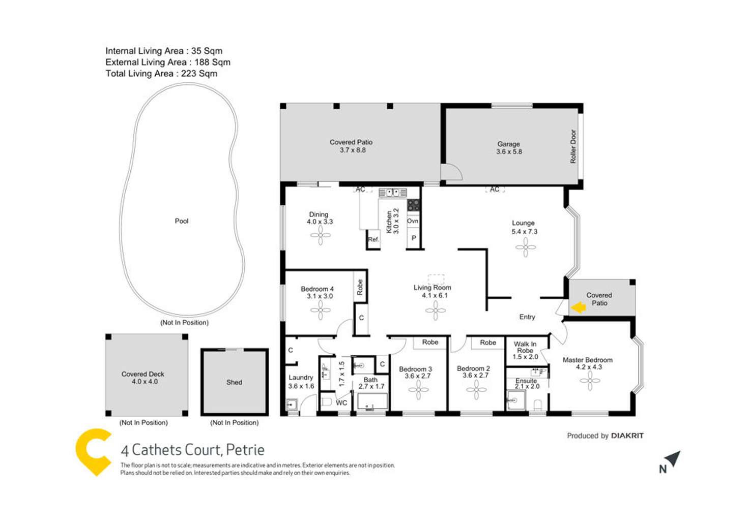 Floorplan of Homely house listing, 4 Cathets Court, Petrie QLD 4502