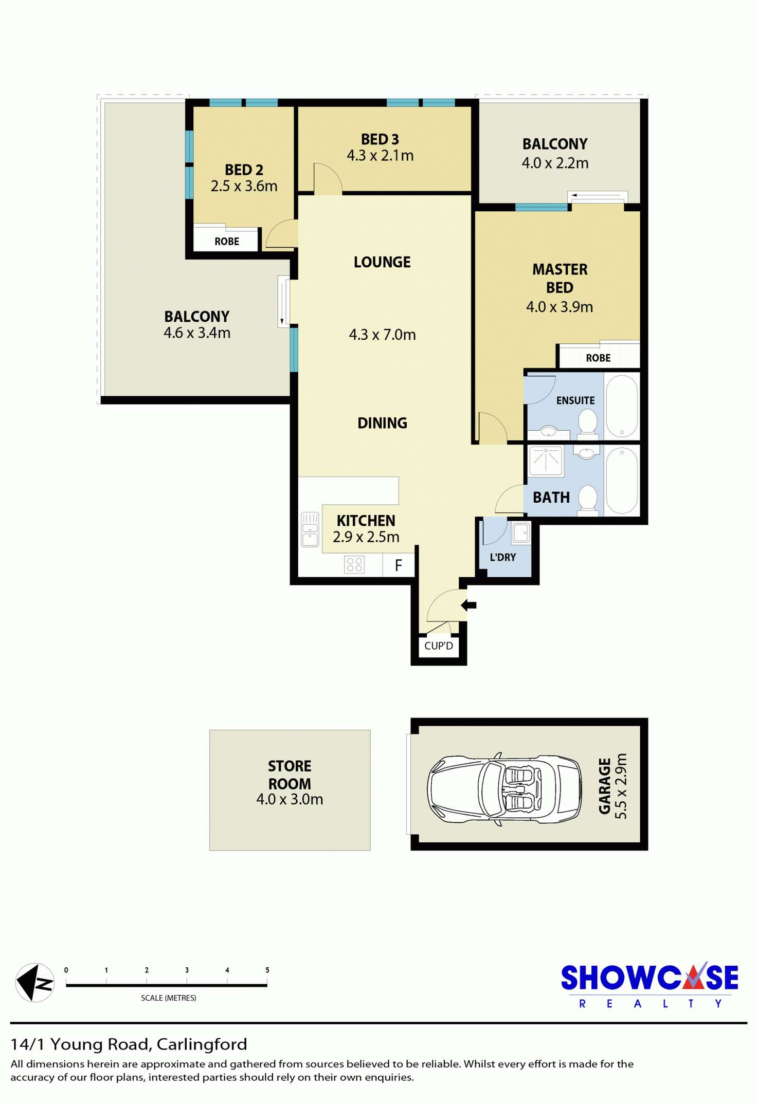 Floorplan of Homely apartment listing, 14/1-7 Young Road, Carlingford NSW 2118