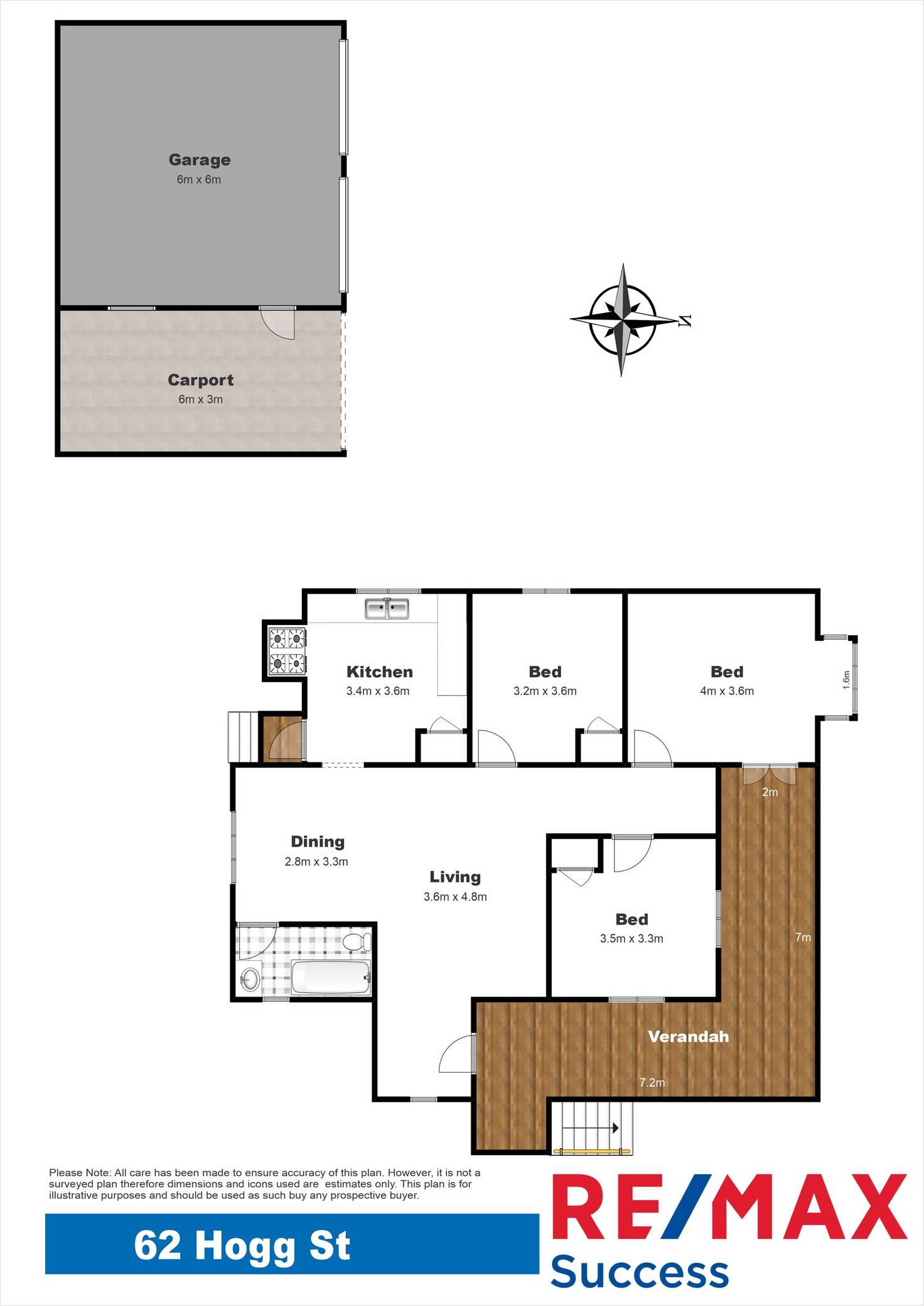 Floorplan of Homely house listing, 62 Hogg Street, Rockville QLD 4350