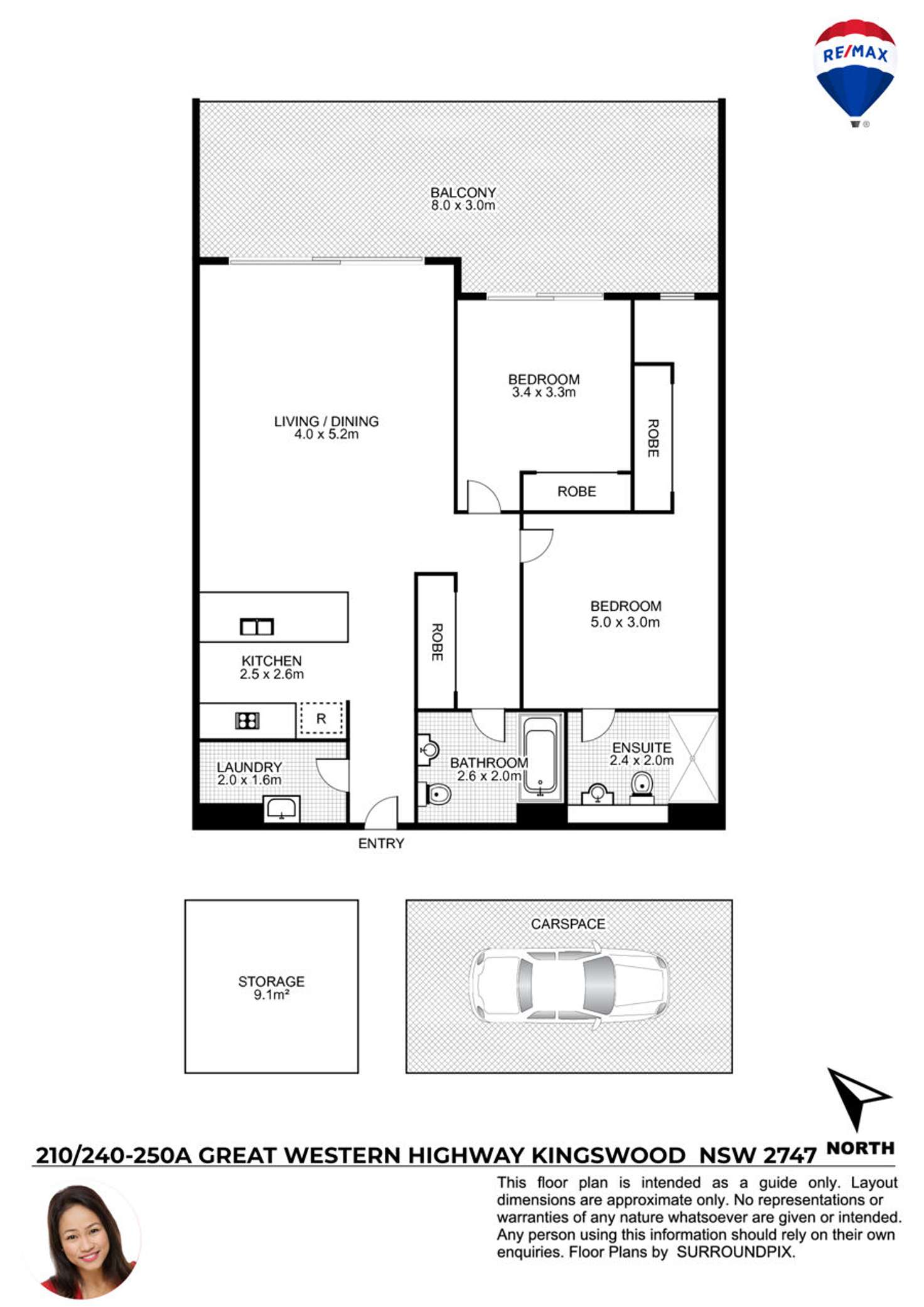 Floorplan of Homely unit listing, 210/240-250 GREAT WESTERN HIGHWAY, Kingswood NSW 2747