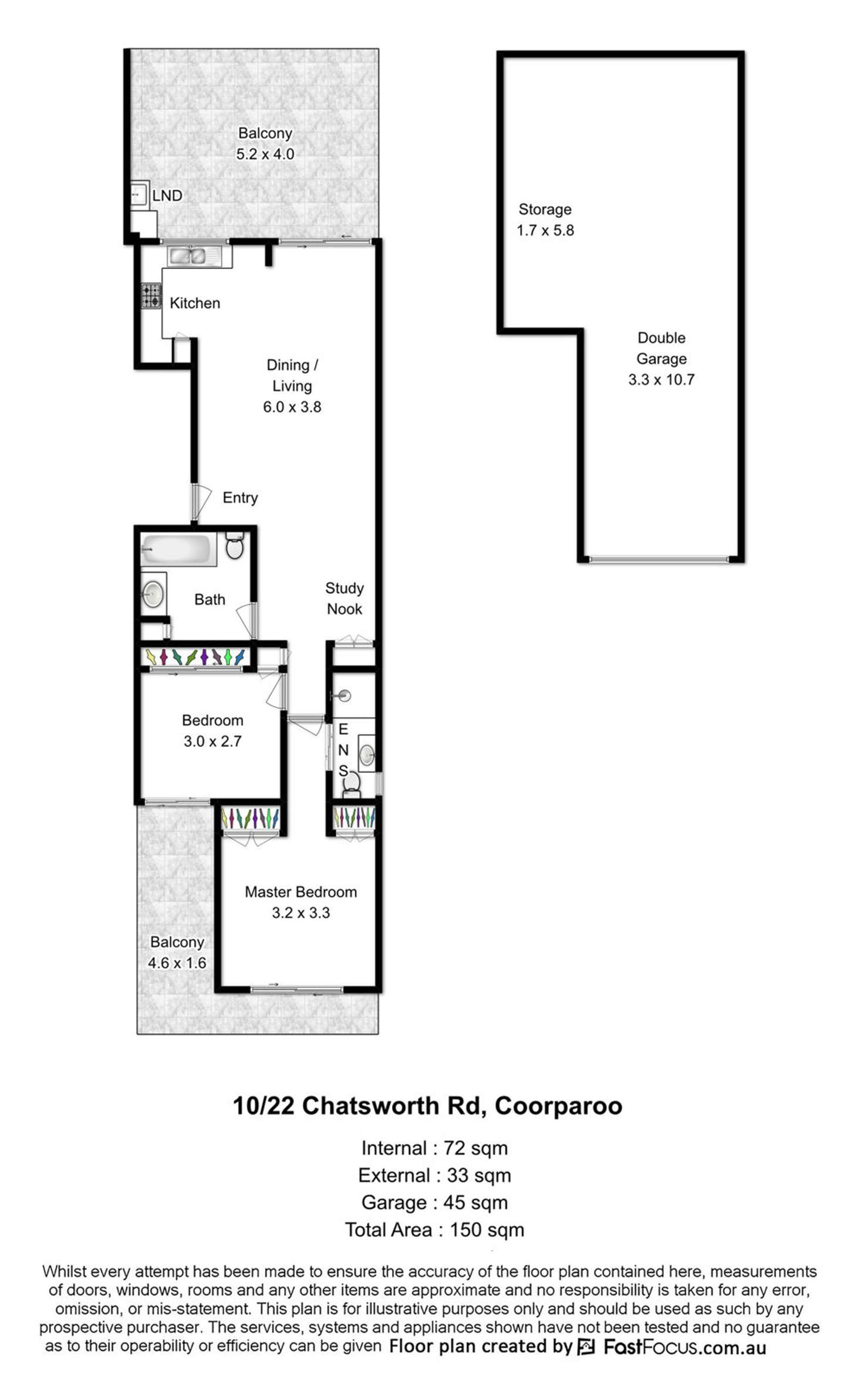Floorplan of Homely unit listing, 10/22 Chatsworth Road, Greenslopes QLD 4120