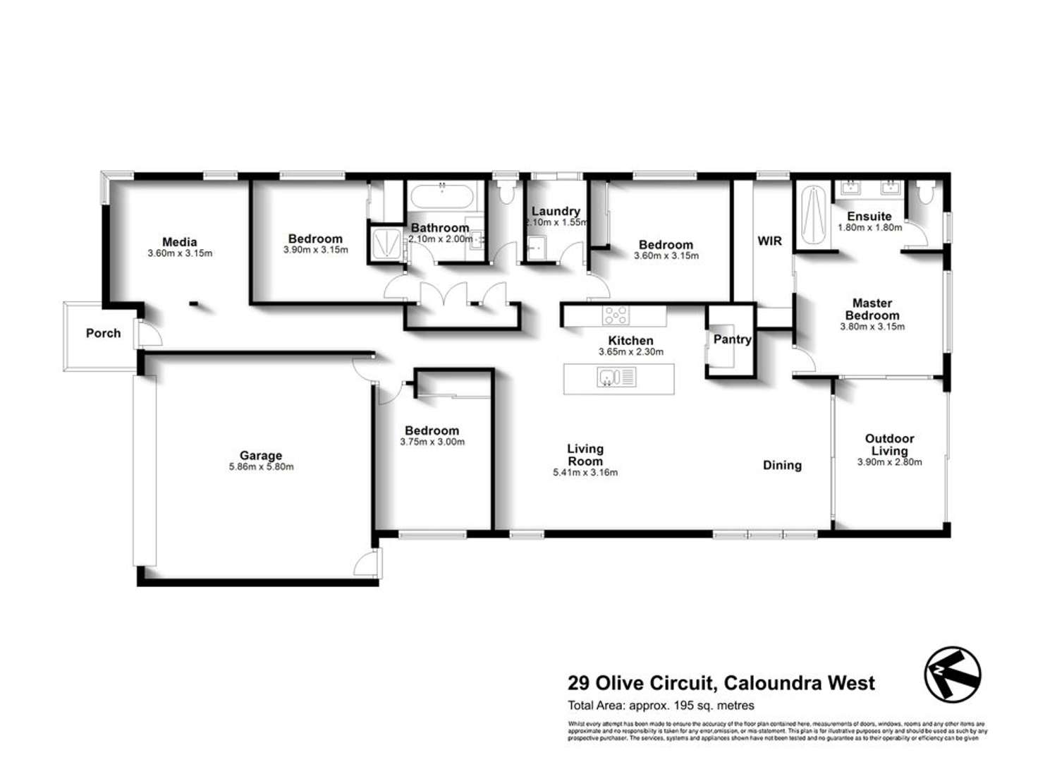 Floorplan of Homely house listing, 29 Olive Circuit, Caloundra West QLD 4551