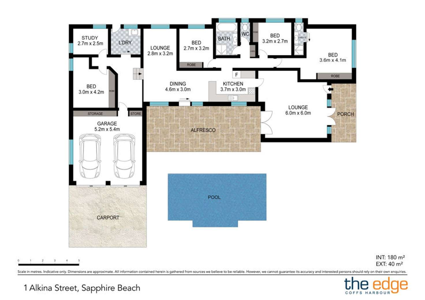 Floorplan of Homely house listing, 1 Alkina Street, Sapphire Beach NSW 2450