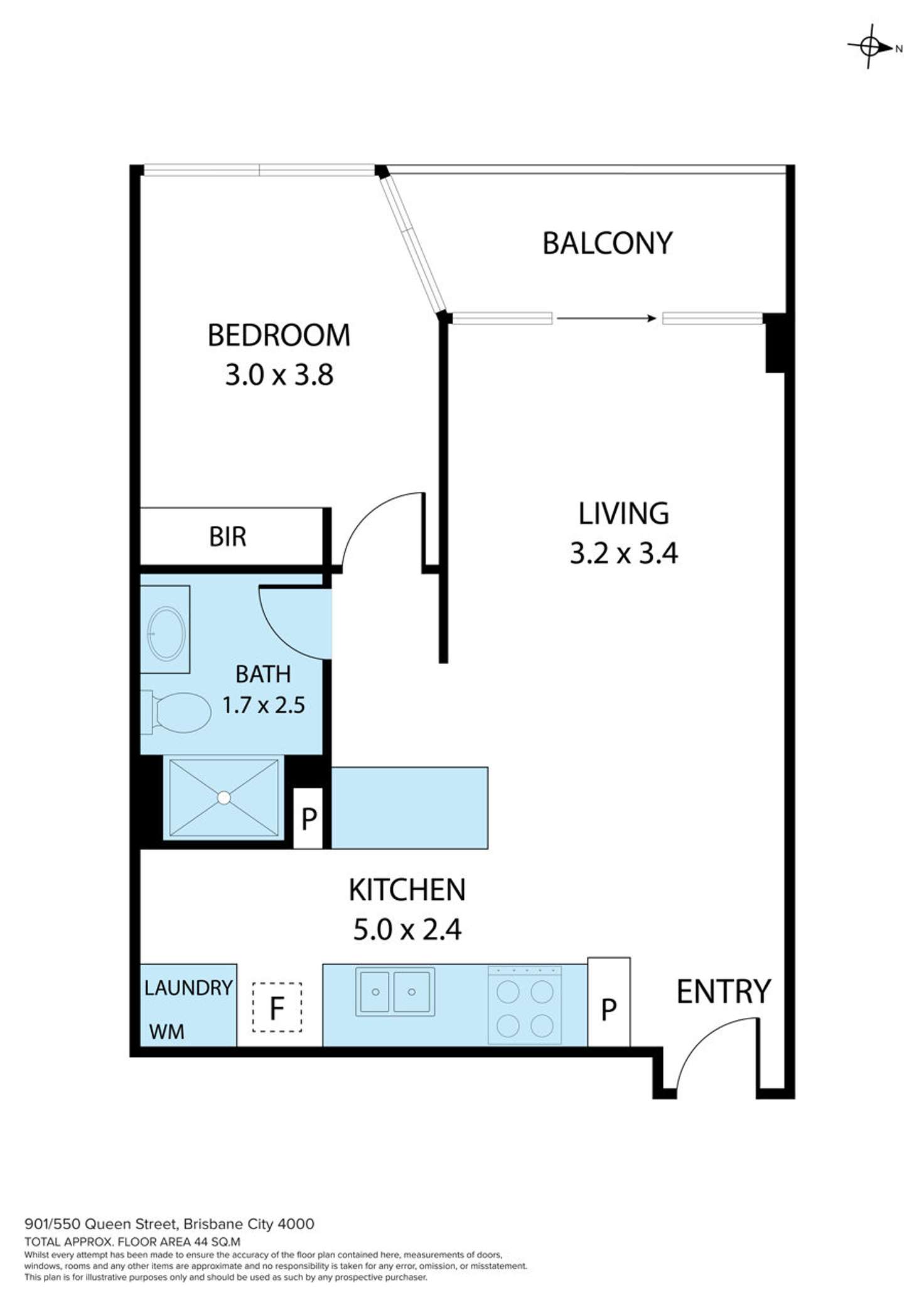 Floorplan of Homely unit listing, 901/550 Queen Street, Brisbane City QLD 4000