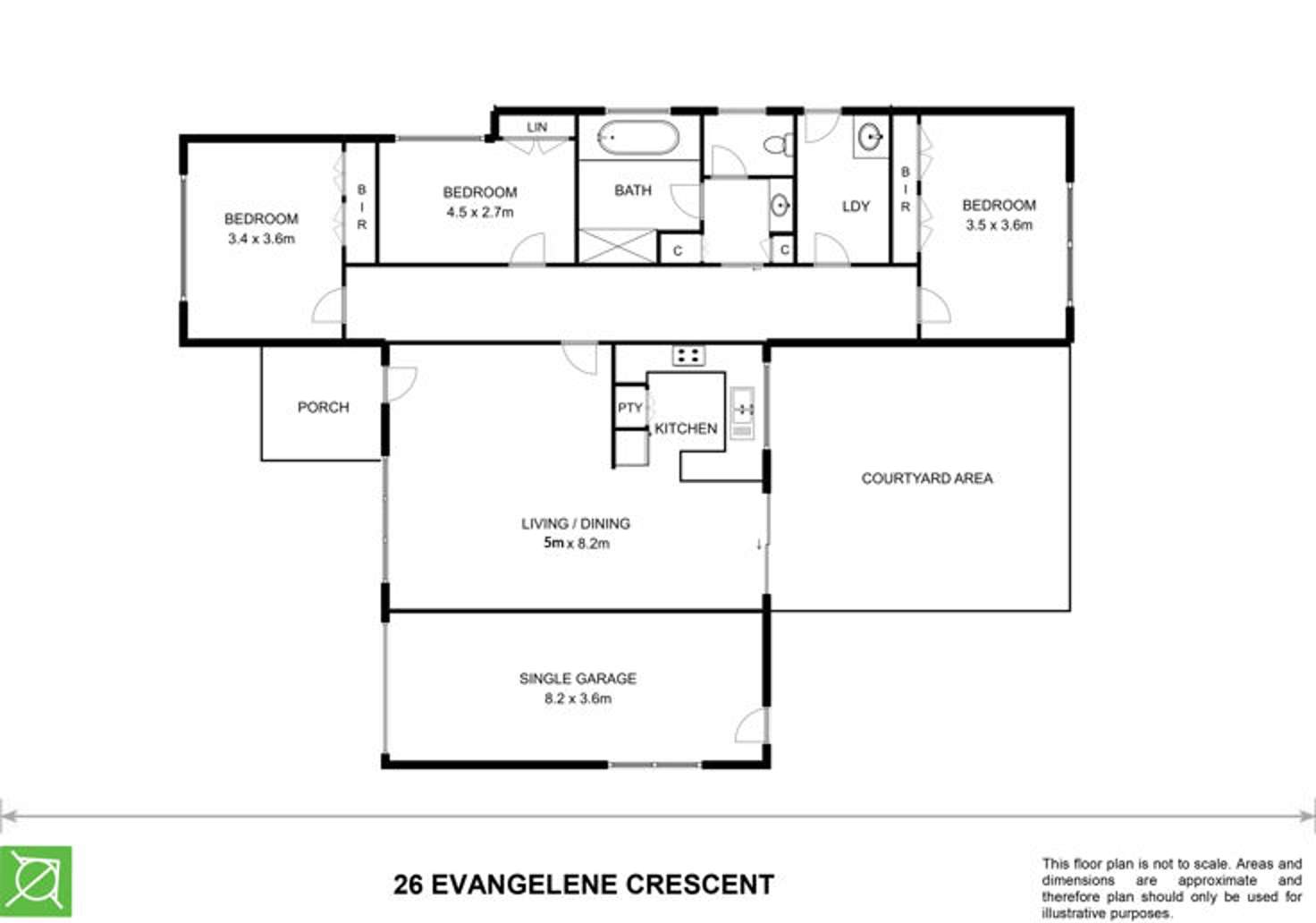 Floorplan of Homely house listing, 26 Evangelene Crescent, Armidale NSW 2350