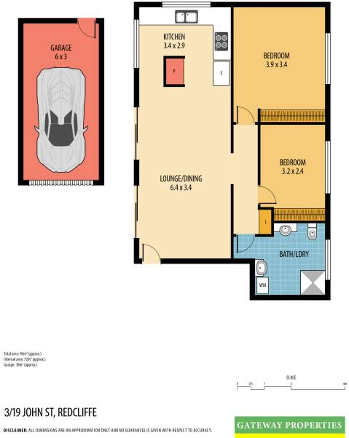 Floorplan of Homely unit listing, 3/19 JOHN, Redcliffe QLD 4020