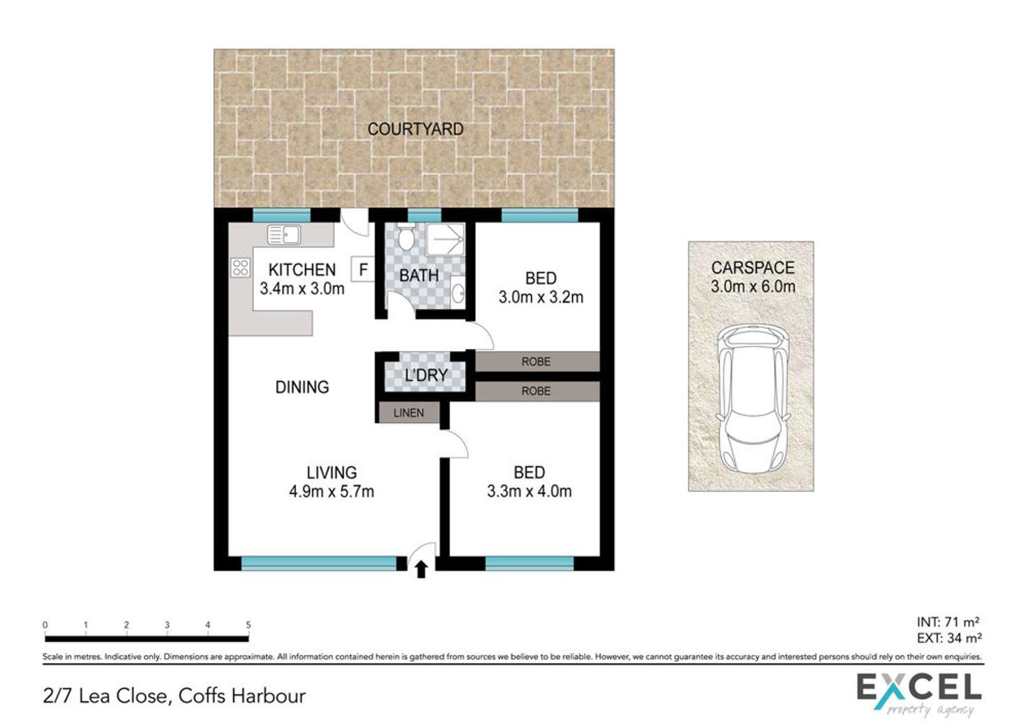 Floorplan of Homely unit listing, 2/7 Lea Close, Coffs Harbour NSW 2450