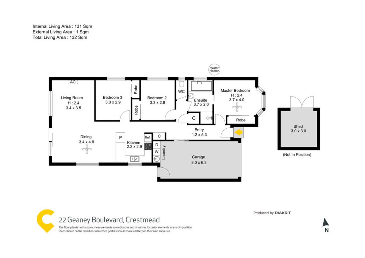 Floorplan of Homely house listing, 22 Geaney Boulevard, Crestmead QLD 4132