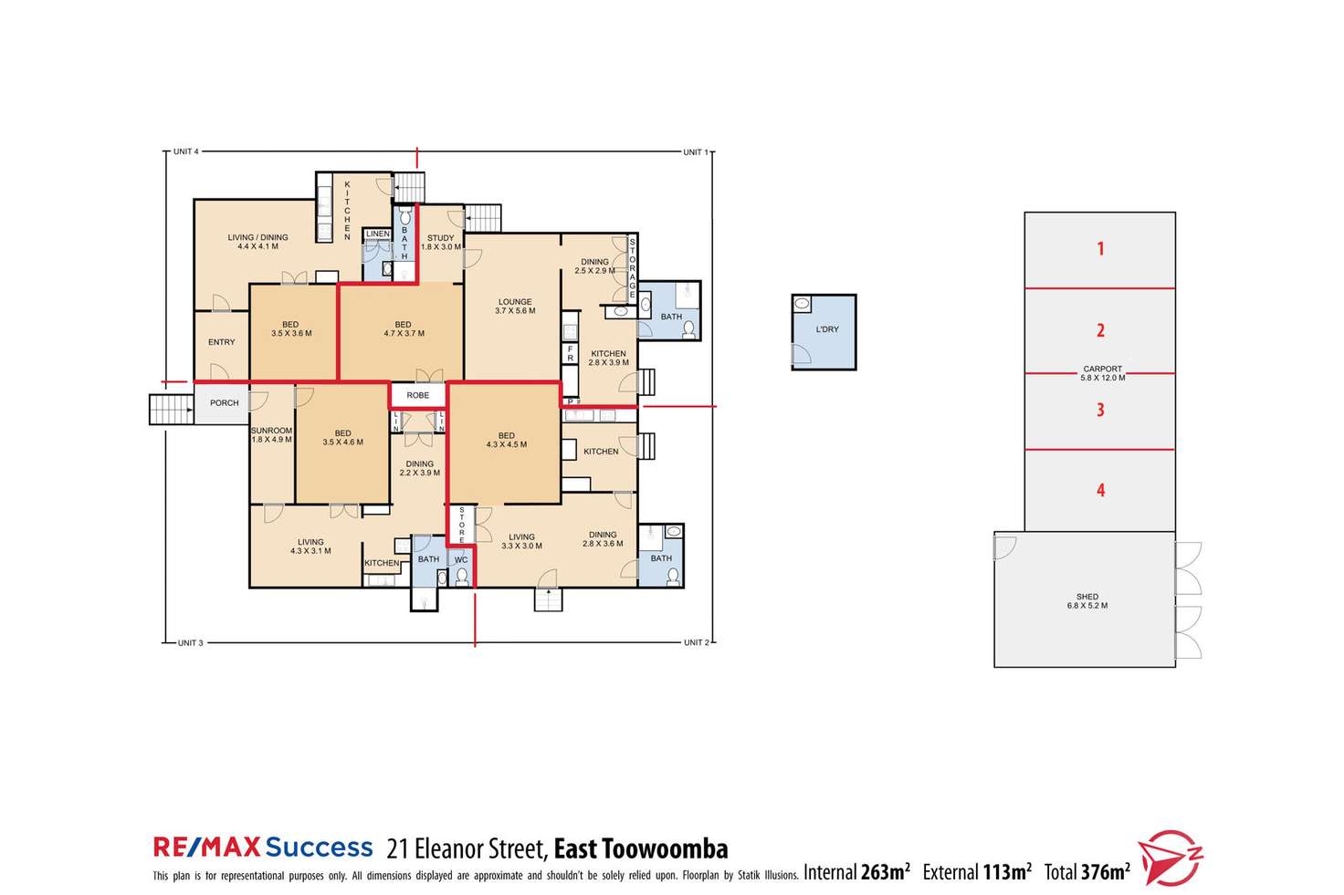 Floorplan of Homely unit listing, 21 Eleanor Street, East Toowoomba QLD 4350