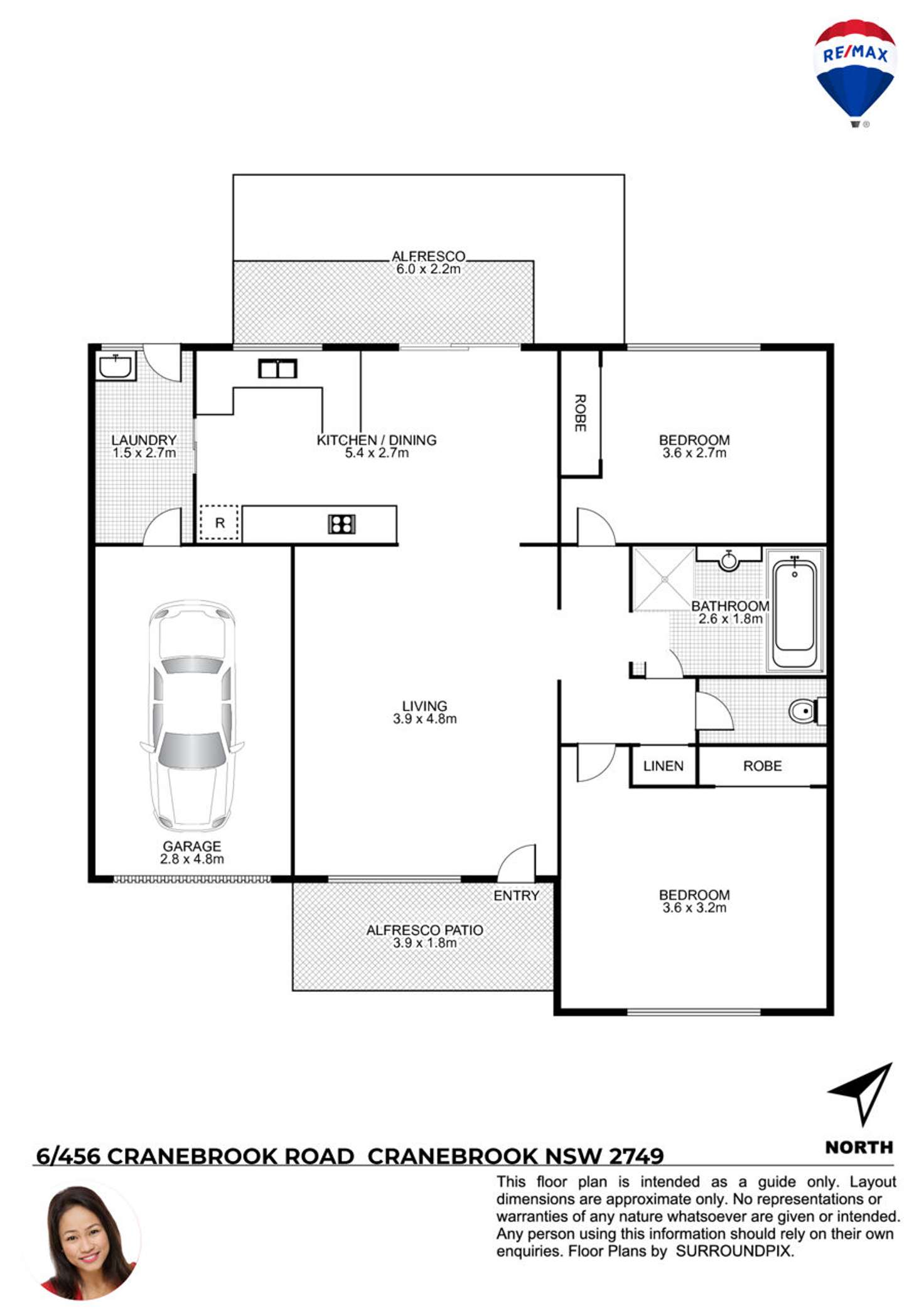 Floorplan of Homely villa listing, 6/456 CRANEBROOK ROAD, Cranebrook NSW 2749