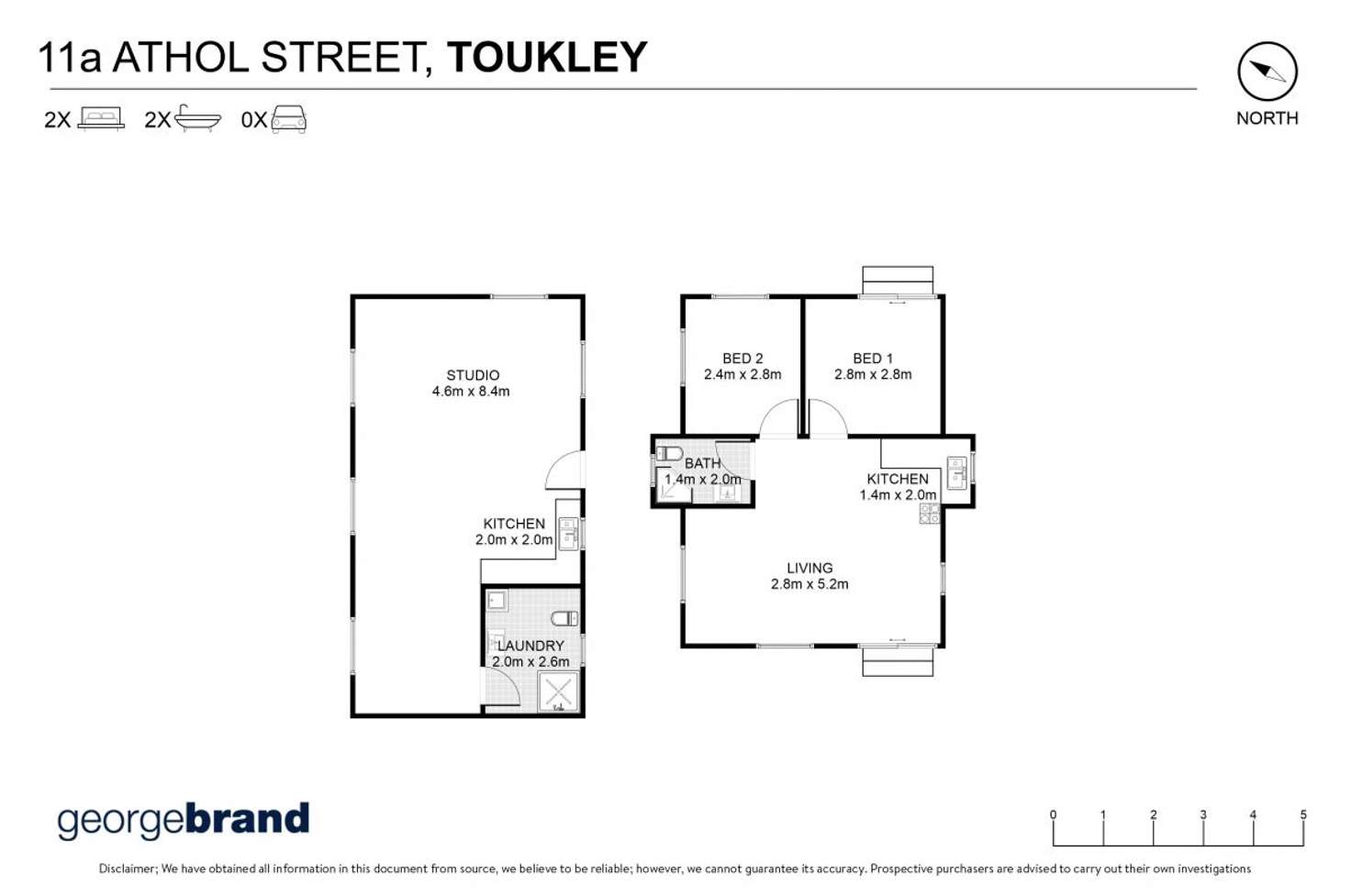 Floorplan of Homely unit listing, 11A Athol Street, Toukley NSW 2263
