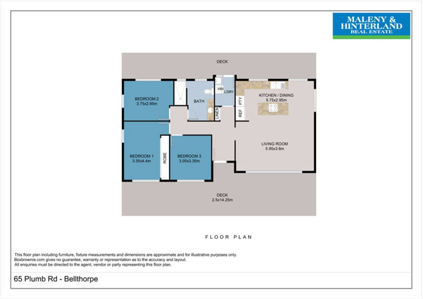 Floorplan of Homely acreageSemiRural listing, 65 Plumb Road, Bellthorpe QLD 4514