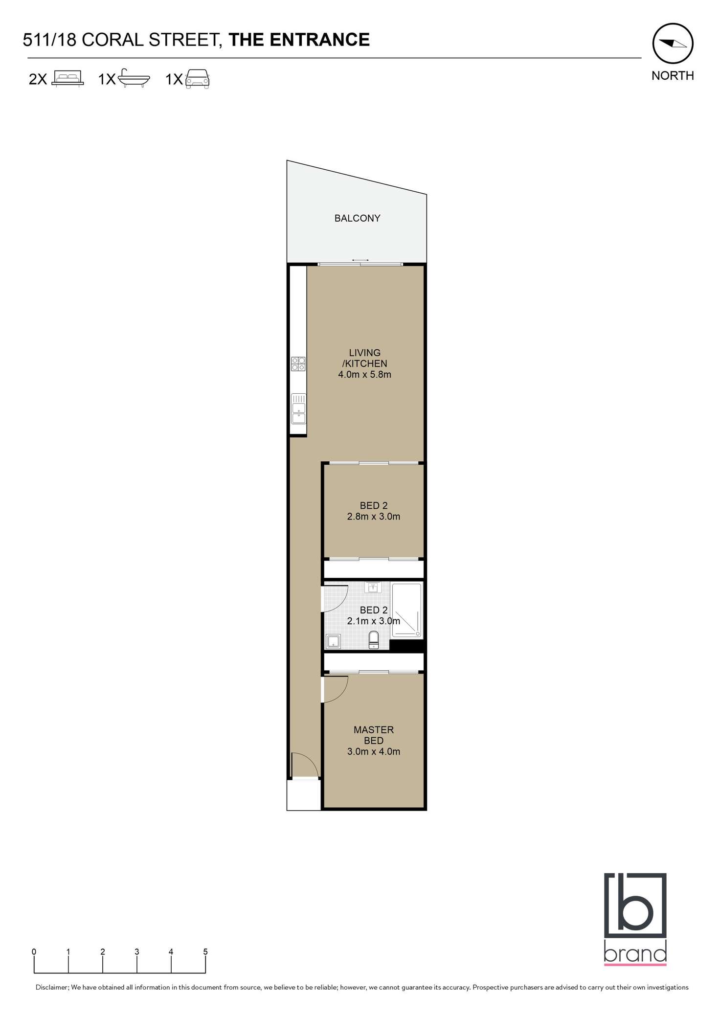 Floorplan of Homely house listing, 511/18 Coral Street, The Entrance NSW 2261