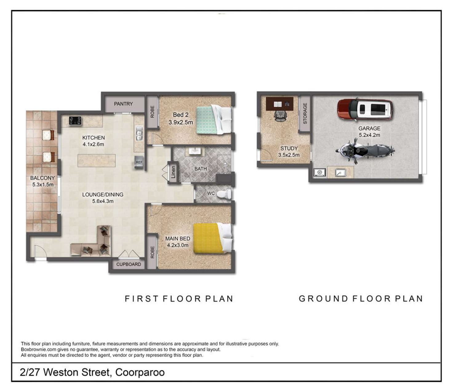 Floorplan of Homely apartment listing, 2/27 Weston Street, Coorparoo QLD 4151