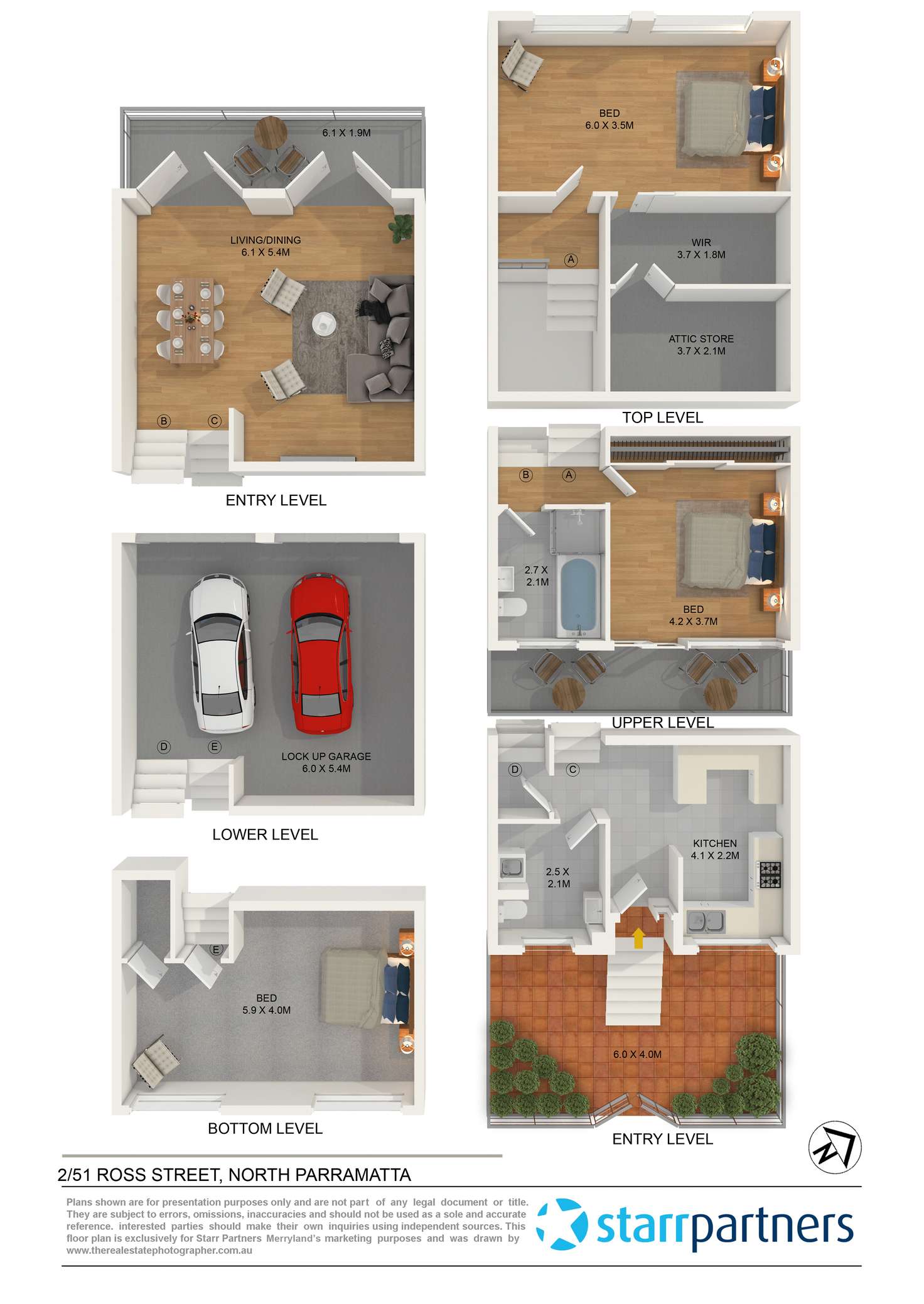Floorplan of Homely townhouse listing, 2/51 Ross Street, North Parramatta NSW 2151