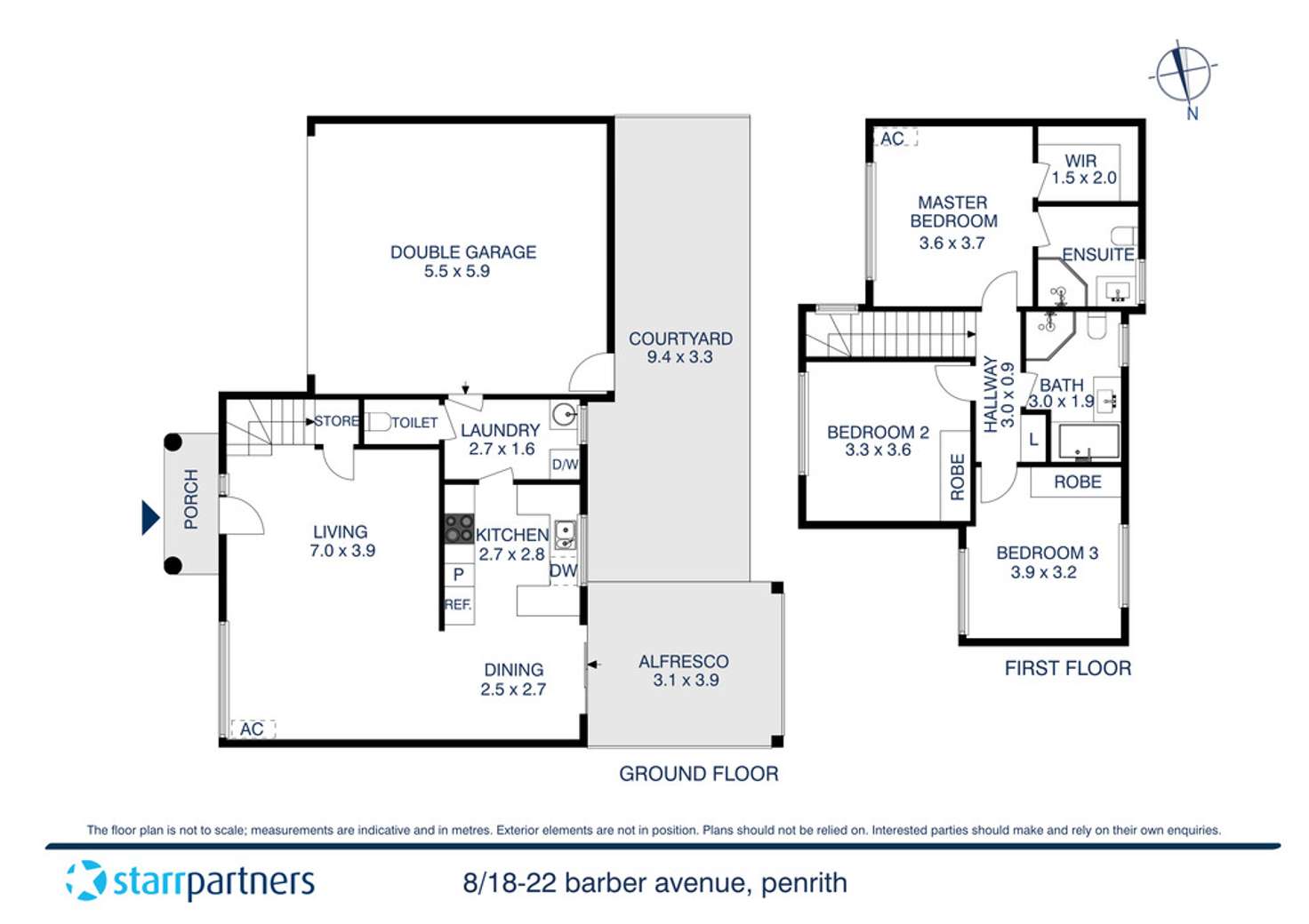 Floorplan of Homely townhouse listing, 8/18-22 Barber Avenue, Penrith NSW 2750