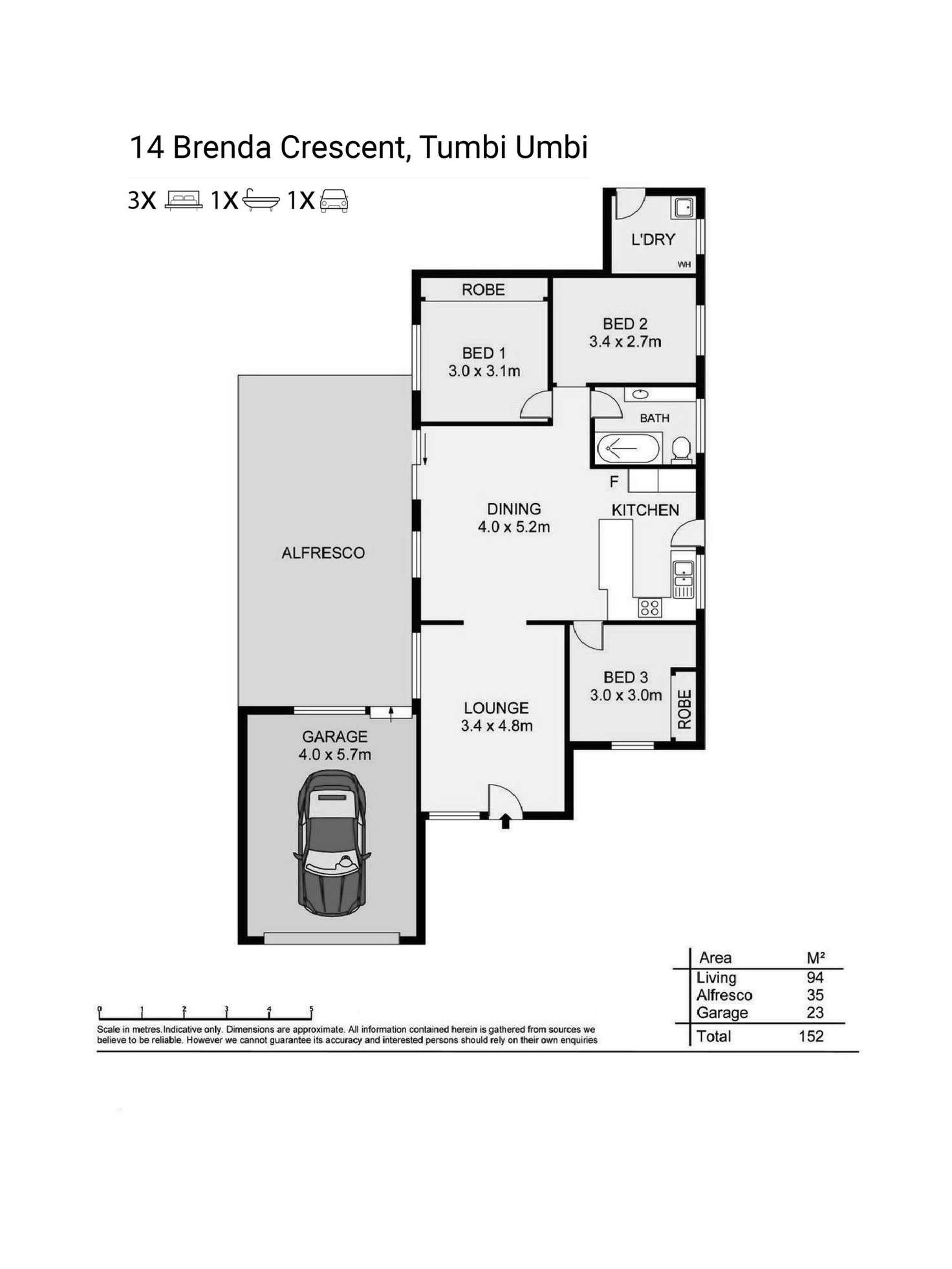 Floorplan of Homely house listing, 14 Brenda Crescent, Tumbi Umbi NSW 2261