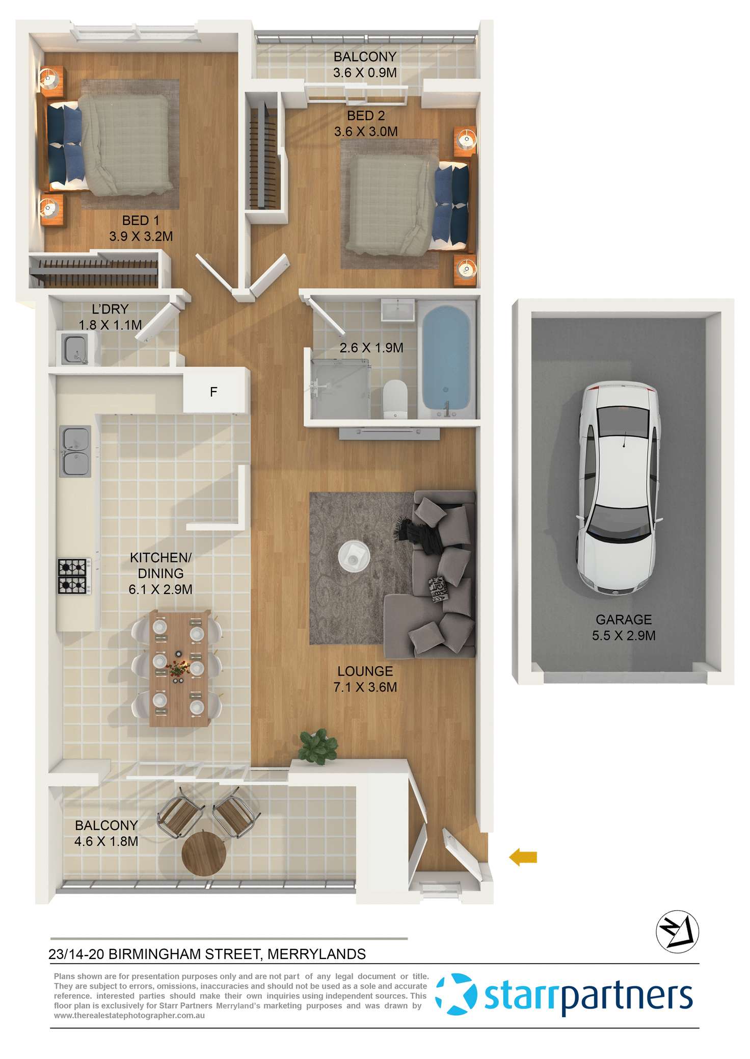 Floorplan of Homely unit listing, 23/14-20 Birmingham Street, Merrylands NSW 2160