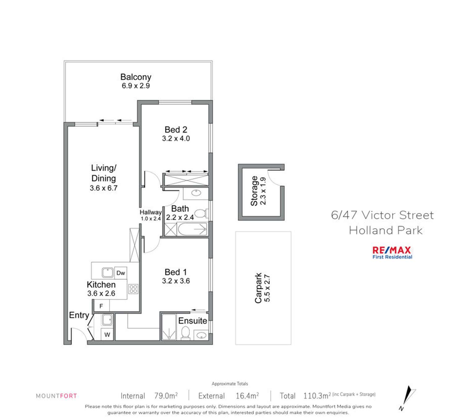 Floorplan of Homely unit listing, 6 / 47 Victor Street, Holland Park QLD 4121