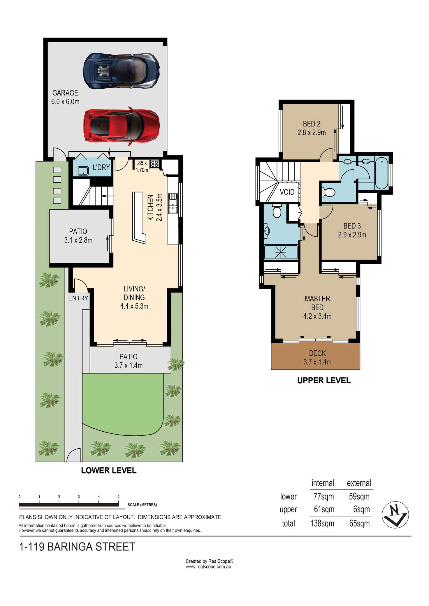 Floorplan of Homely townhouse listing, 1/119 Baringa Street, Morningside QLD 4170