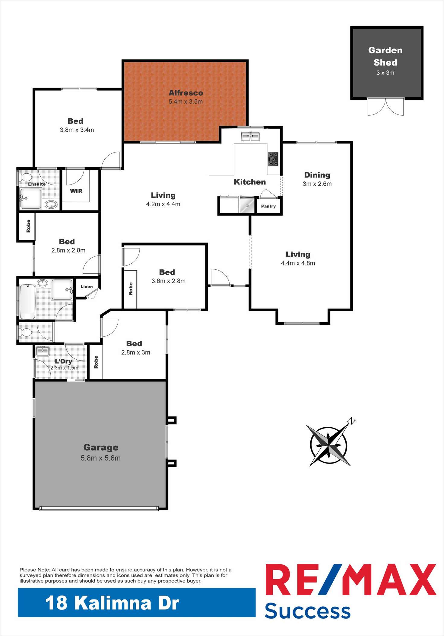 Floorplan of Homely house listing, 18 Kalimna Drive, Highfields QLD 4352