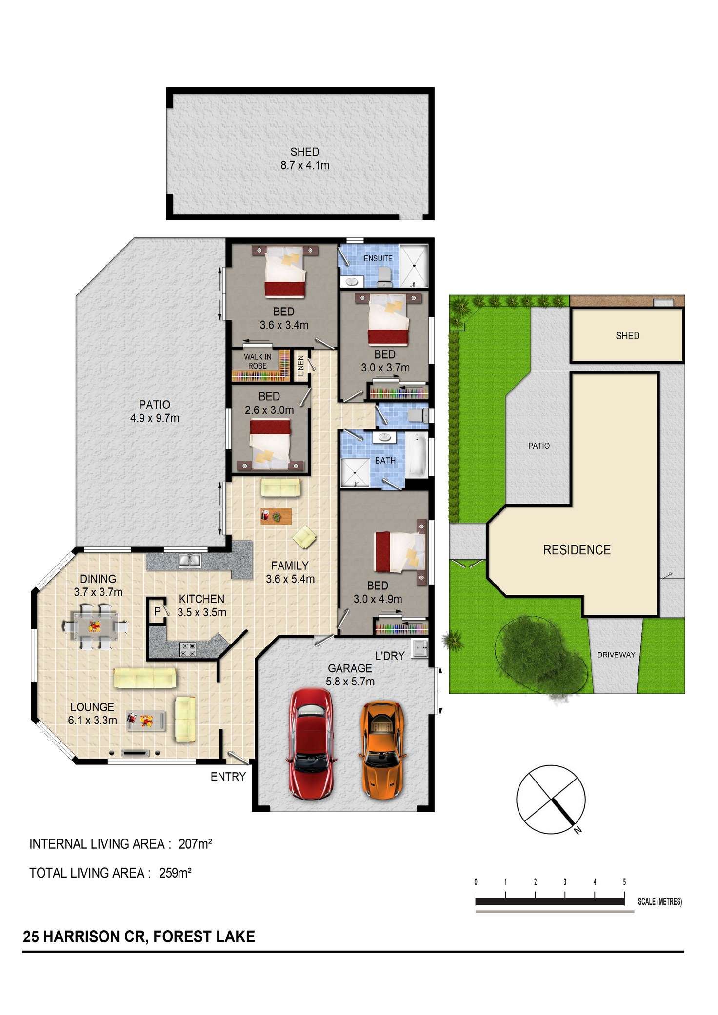 Floorplan of Homely house listing, 25 Harrision Cr, Forest Lake QLD 4078