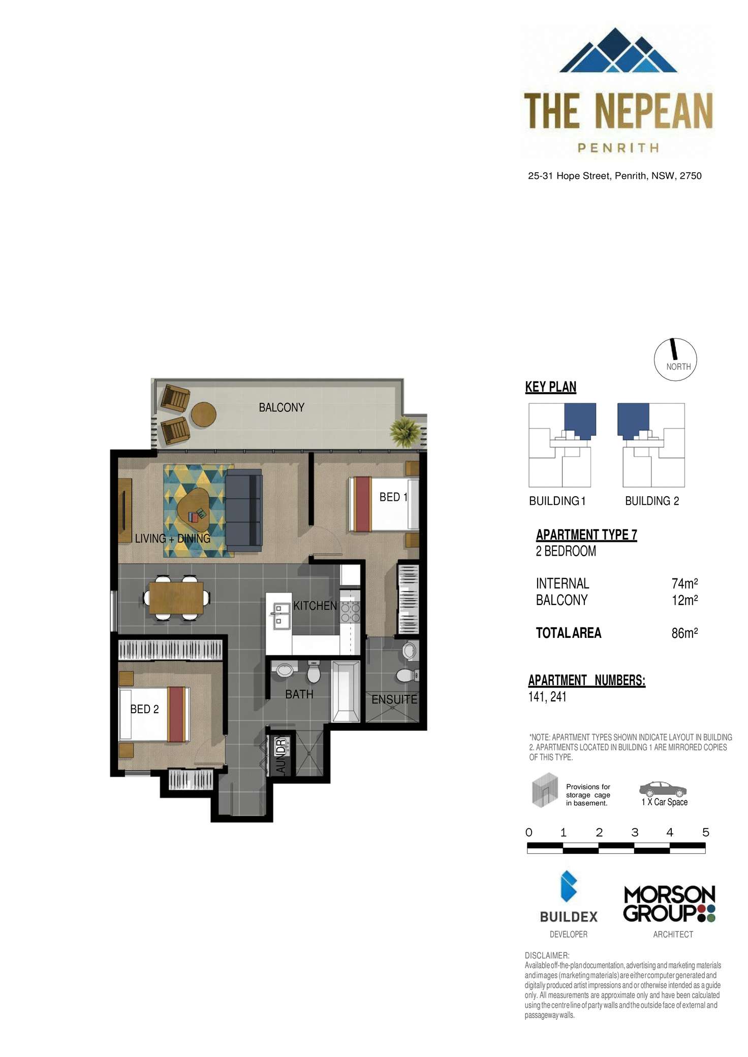 Floorplan of Homely unit listing, 241/25-31 Hope Street, Penrith NSW 2750