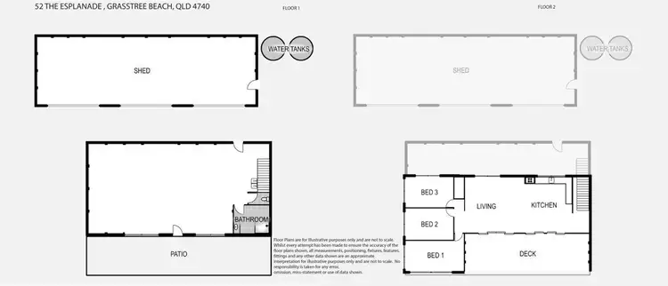 Floorplan of Homely house listing, 52 The Esplanade, Grasstree Beach QLD 4740