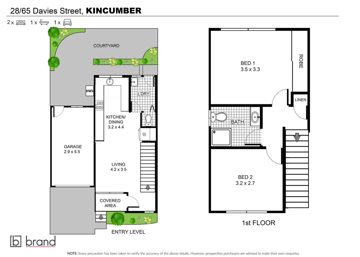 Floorplan of Homely townhouse listing, 28/65 Davies Street, Kincumber NSW 2251