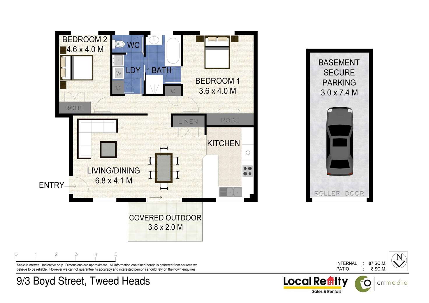 Floorplan of Homely unit listing, 9/3 Boyd Street, Tweed Heads NSW 2485
