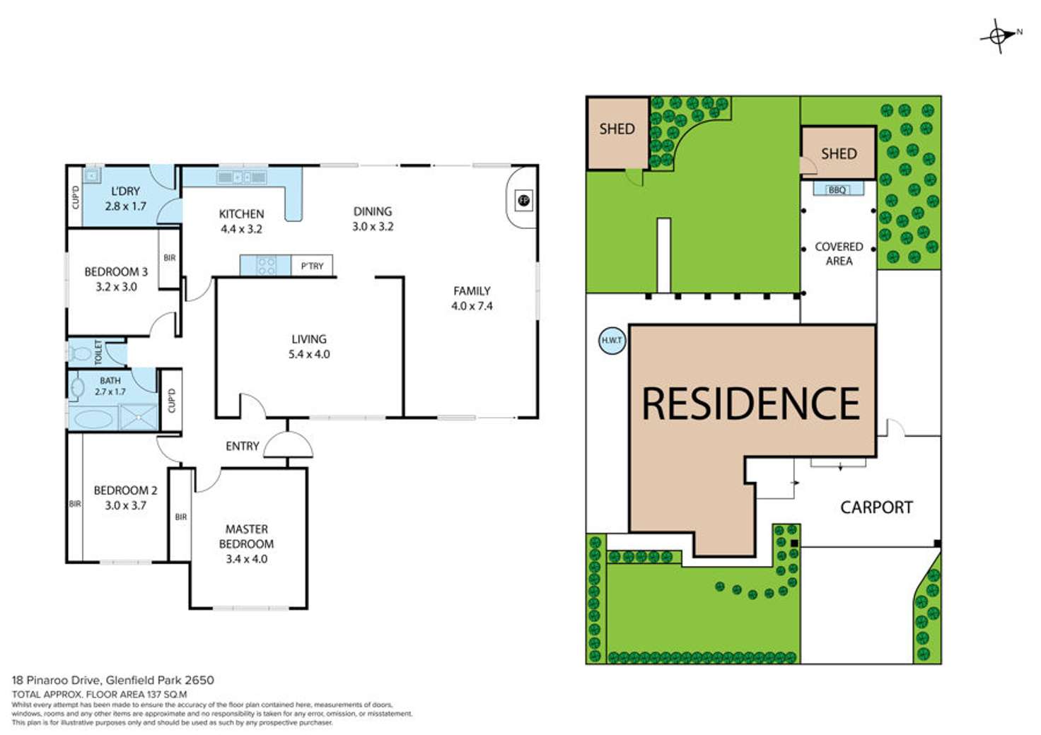 Floorplan of Homely house listing, 18 Pinaroo Drive, Glenfield Park NSW 2650