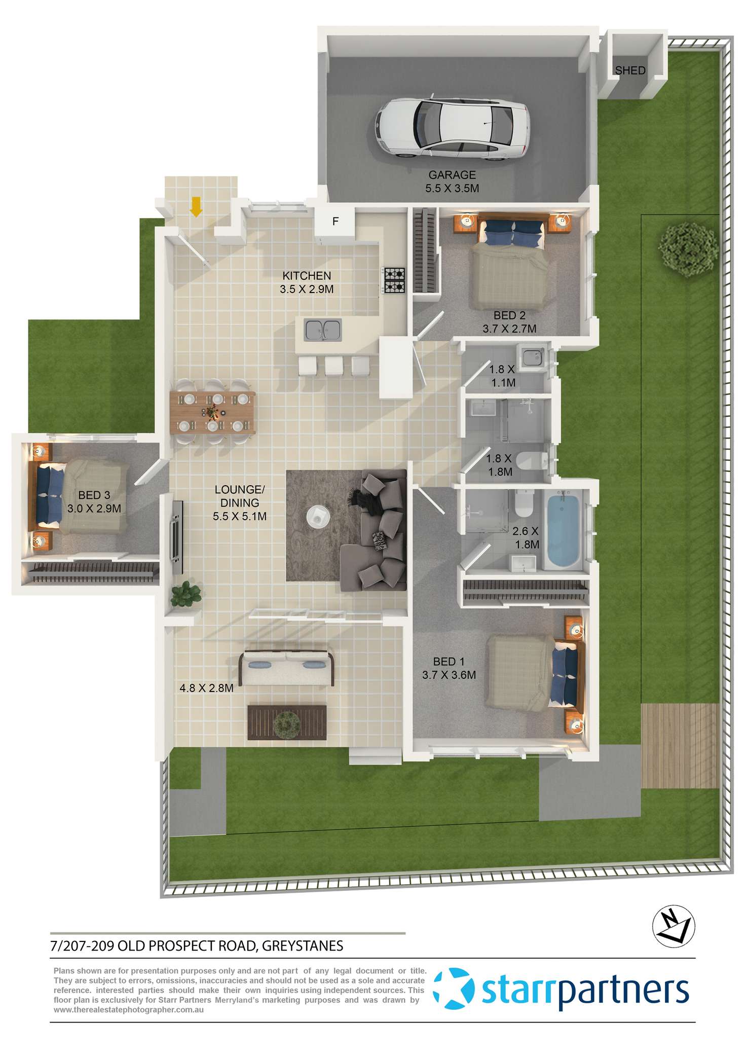 Floorplan of Homely villa listing, 7/207-209 Old Prospect Road, Greystanes NSW 2145