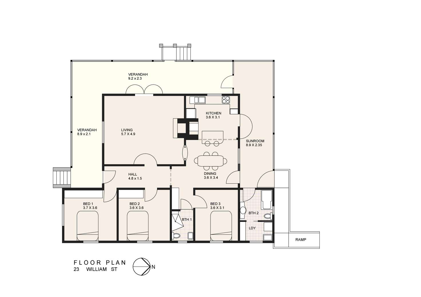Floorplan of Homely house listing, 23 William St, Bellingen NSW 2454