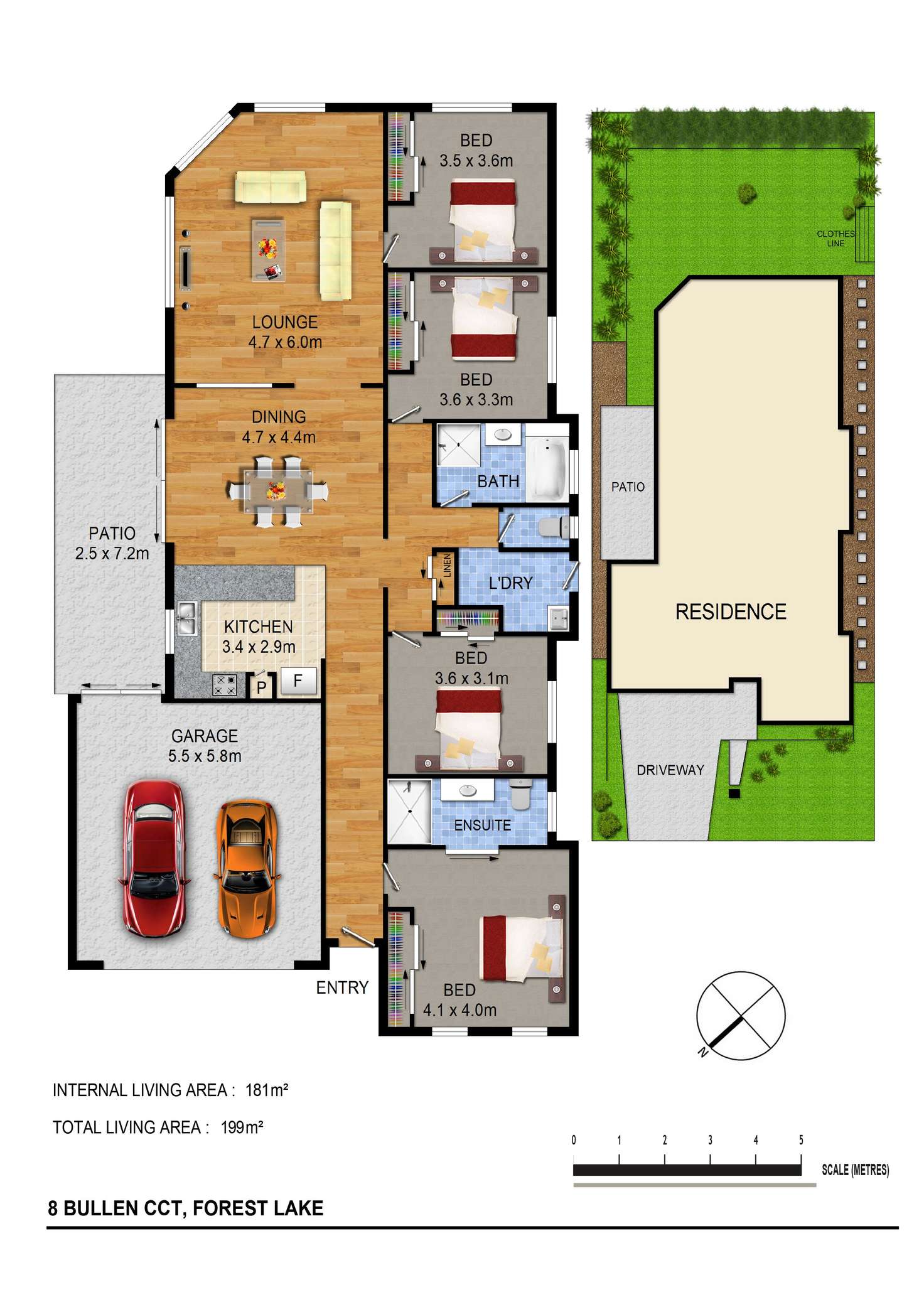 Floorplan of Homely house listing, 8 Bullen Cct, Forest Lake QLD 4078