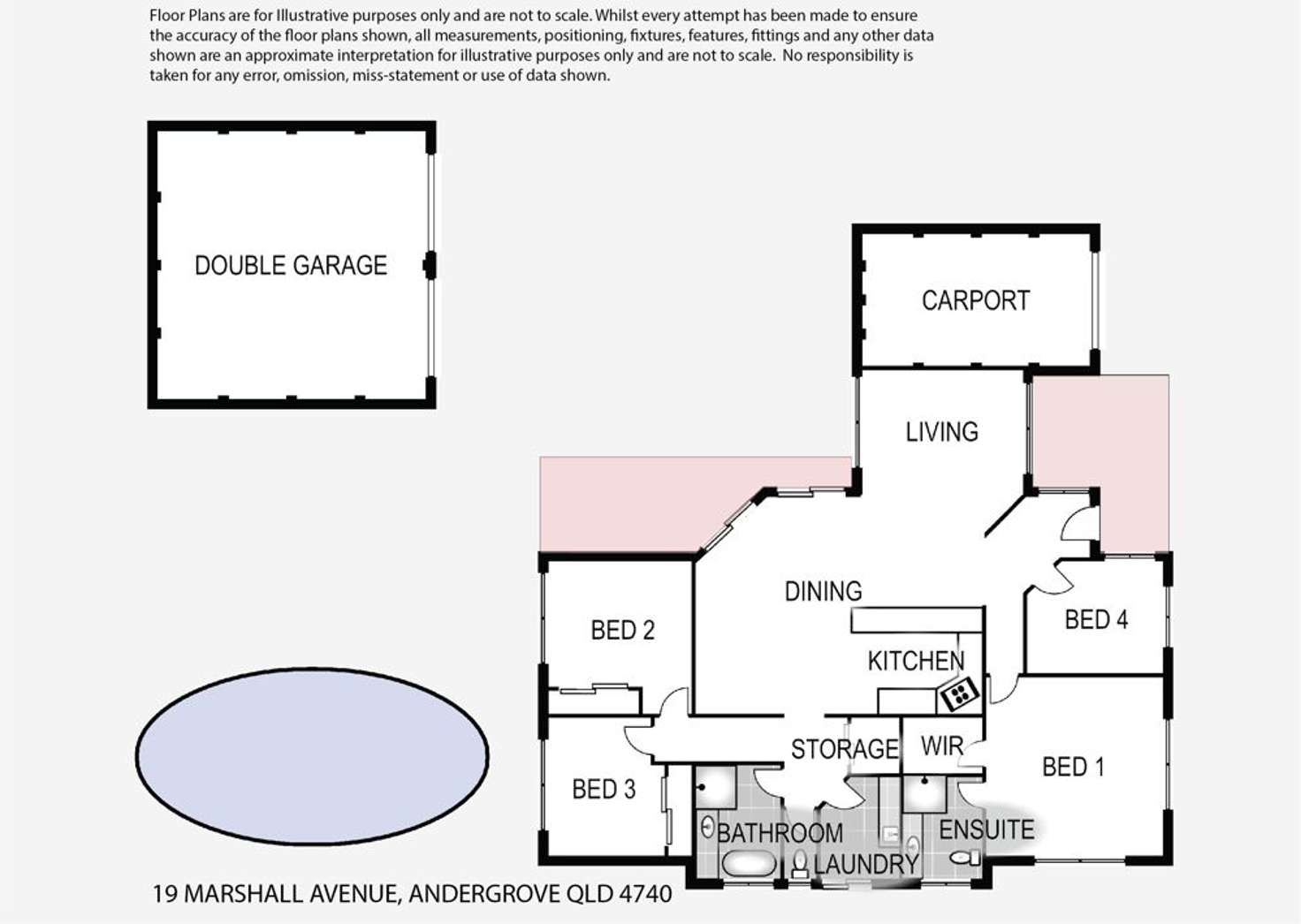 Floorplan of Homely house listing, 19 Marshall Avenue, Andergrove QLD 4740