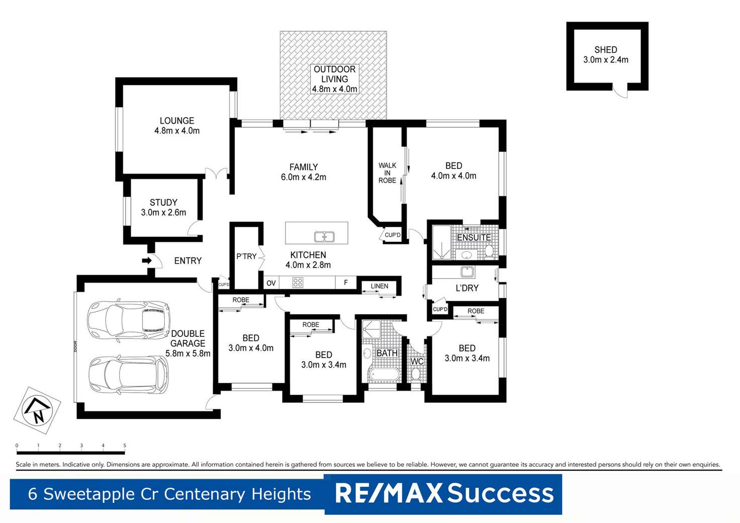 Floorplan of Homely house listing, 6 Sweetapple Crescent, Centenary Heights QLD 4350