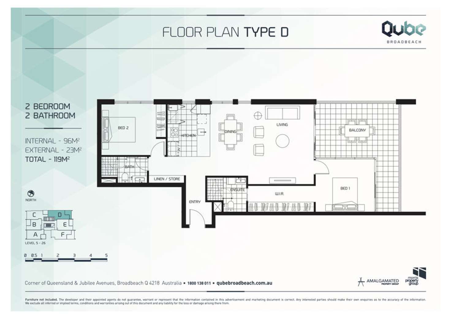 Floorplan of Homely unit listing, 100/31 Queensland Ave, Broadbeach QLD 4218