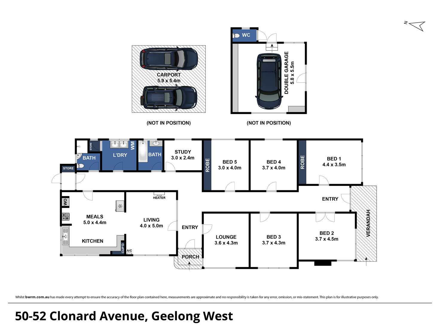 Floorplan of Homely house listing, 50-52 Clonard Avenue, Geelong West VIC 3218