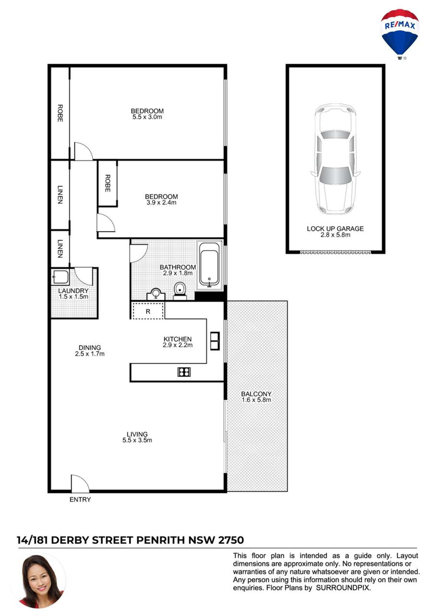 Floorplan of Homely unit listing, 14/181 DERBY STREET, Penrith NSW 2750