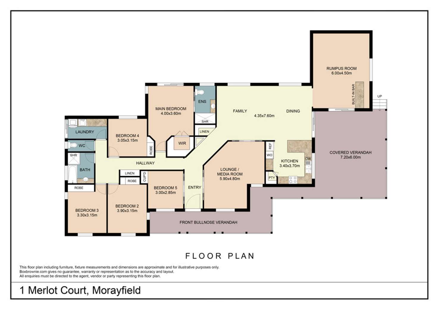 Floorplan of Homely acreageSemiRural listing, 1 Merlot Court, Morayfield QLD 4506