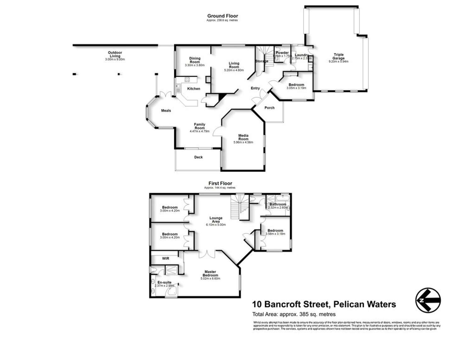 Floorplan of Homely house listing, 10 Bancroft Street, Pelican Waters QLD 4551