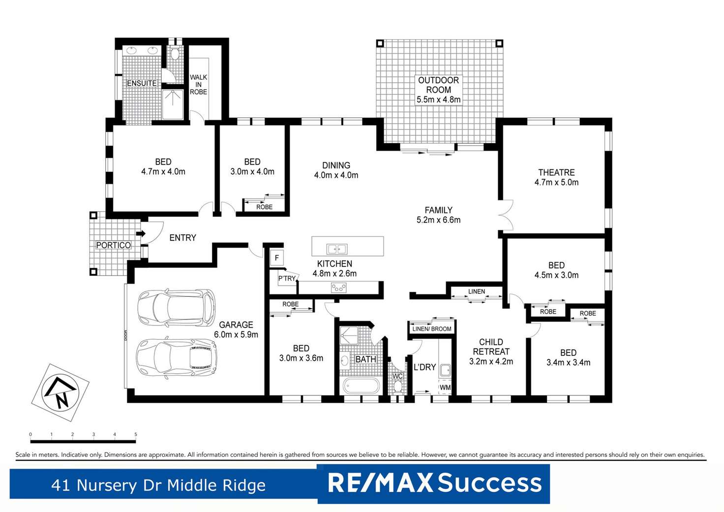 Floorplan of Homely house listing, 41 Nursery Drive, Middle Ridge QLD 4350