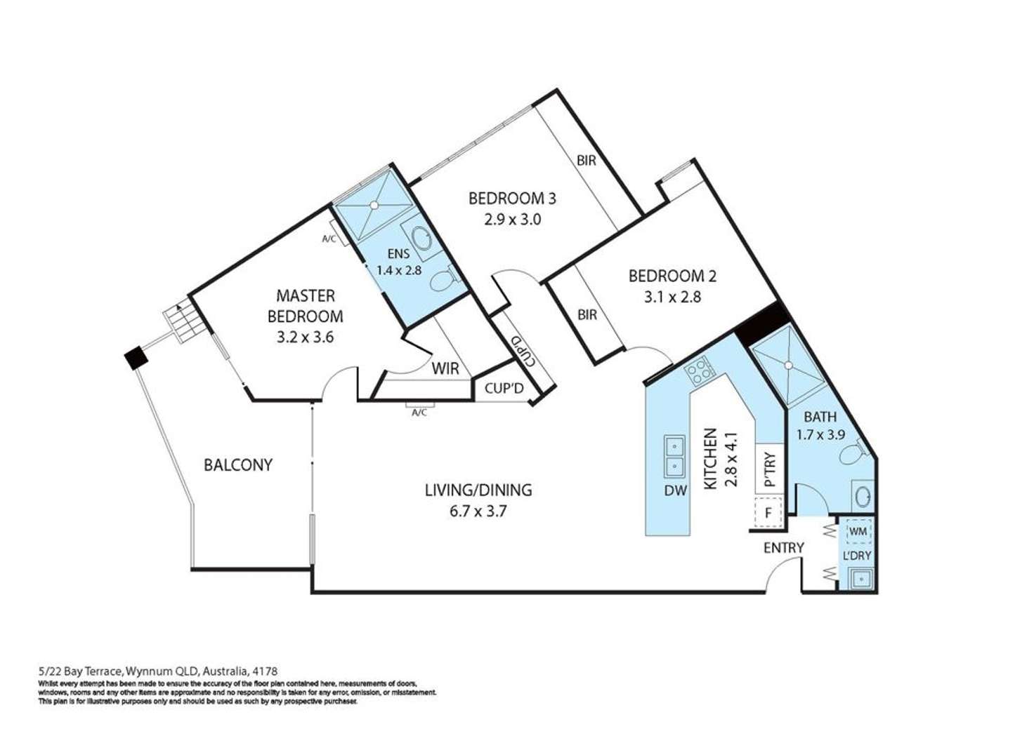 Floorplan of Homely unit listing, 5/22 Bay Terrace, Wynnum QLD 4178