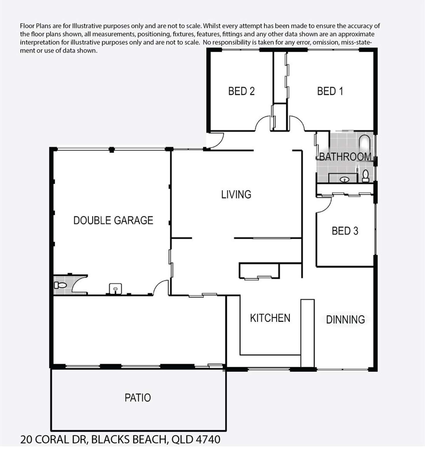 Floorplan of Homely house listing, 20 Coral Drive, Blacks Beach QLD 4740