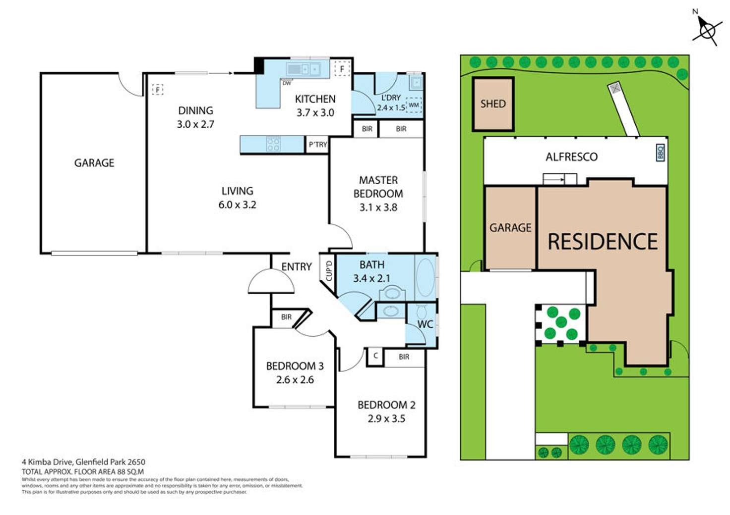 Floorplan of Homely house listing, 4 Kimba Drive, Glenfield Park NSW 2650