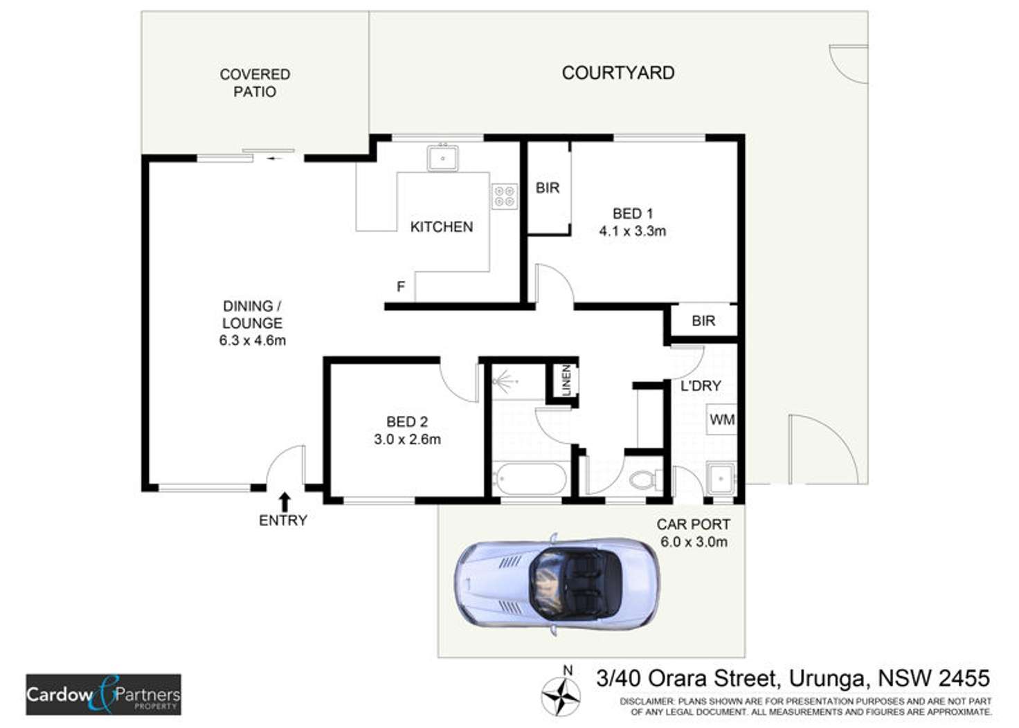 Floorplan of Homely villa listing, 3/40 Orara Street, Urunga NSW 2455