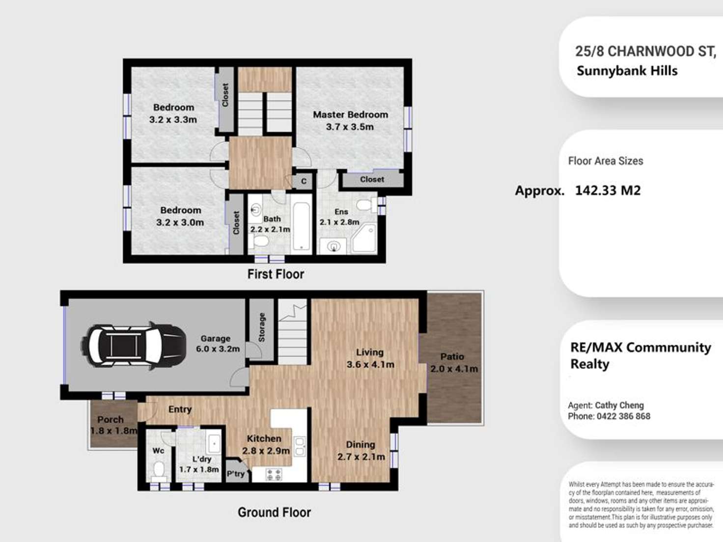 Floorplan of Homely townhouse listing, 25/8 Charnwood Street, Sunnybank Hills QLD 4109