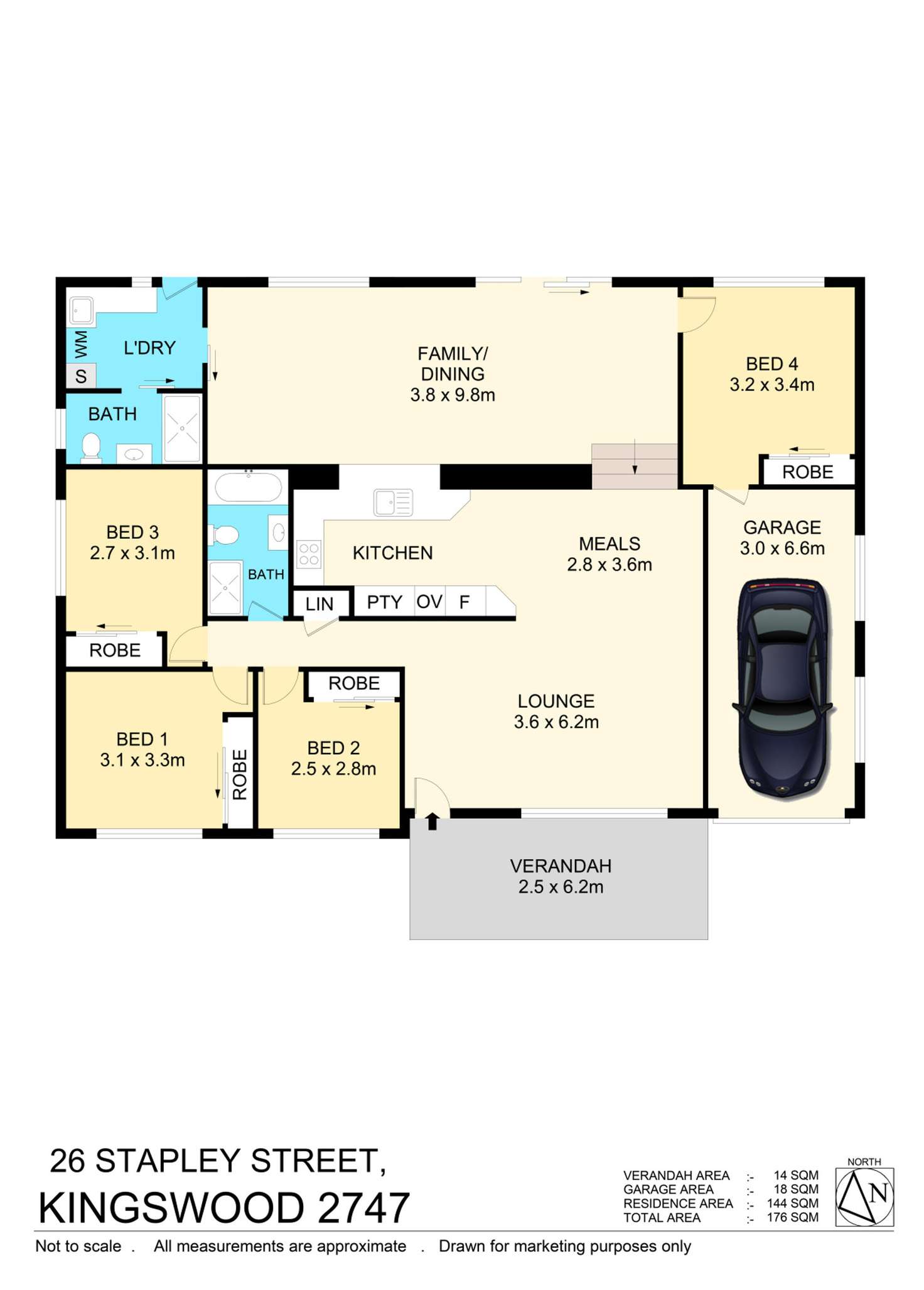 Floorplan of Homely house listing, 26 Stapley Street,, Kingswood NSW 2747